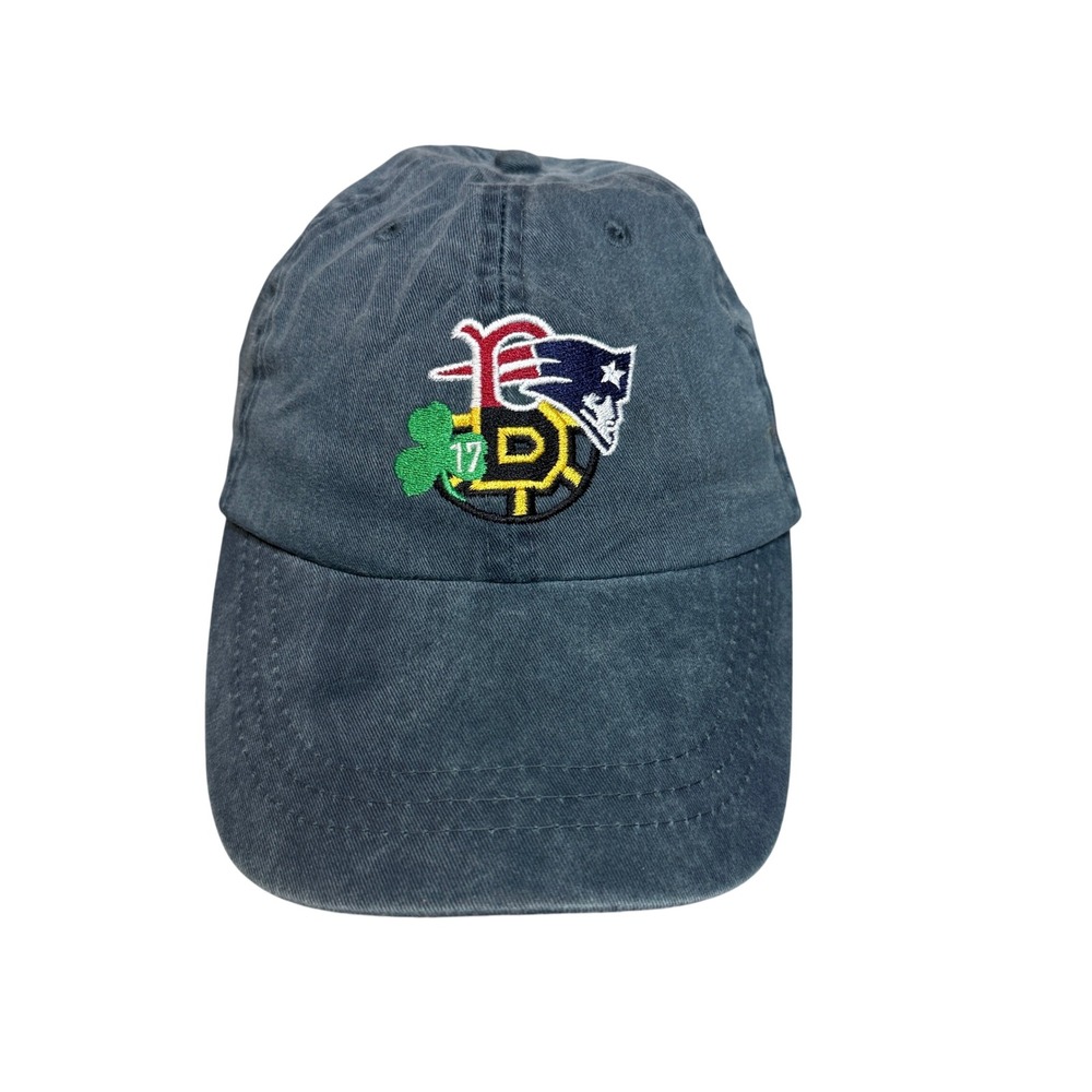 Adams Boston Sports Mashup Hat Mens OSFM Blue Patriots Bruins Sox Celtics Cap